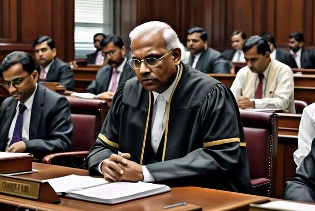 Representational Image of a Courtroom Created with Meta AI Image Generator. Negligible Use of Technology in Indian Courts: Research Report on Indian Judiciary