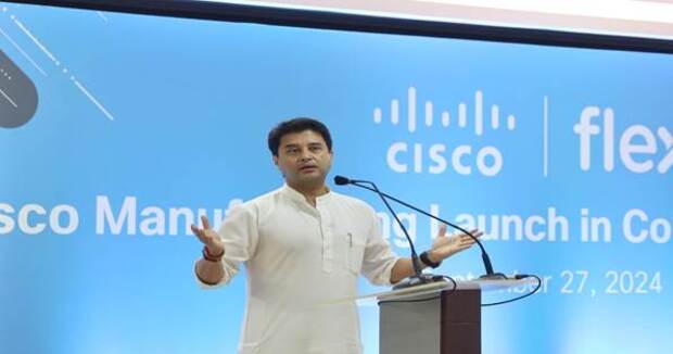 India’s Minister of Communications, Jyotiraditya M. Scindia, inaugurated on September 27, 2024 Cisco India’s manufacturing facility at Sriperumbudur. Photo: PIB